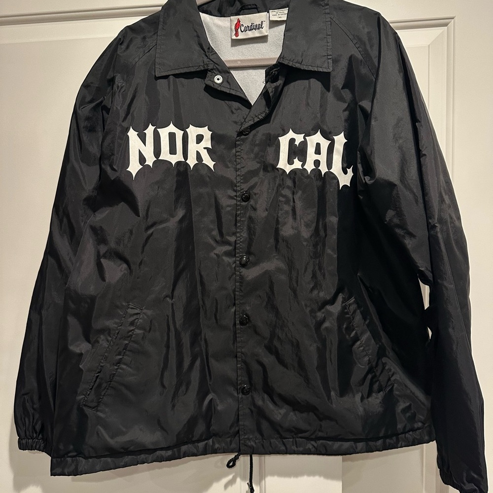 Cardinal Black Nor Cal Windbreaker Jacket
